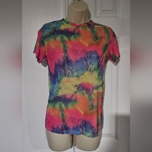 SHEIN Multicolor Tie-Dye Blouse